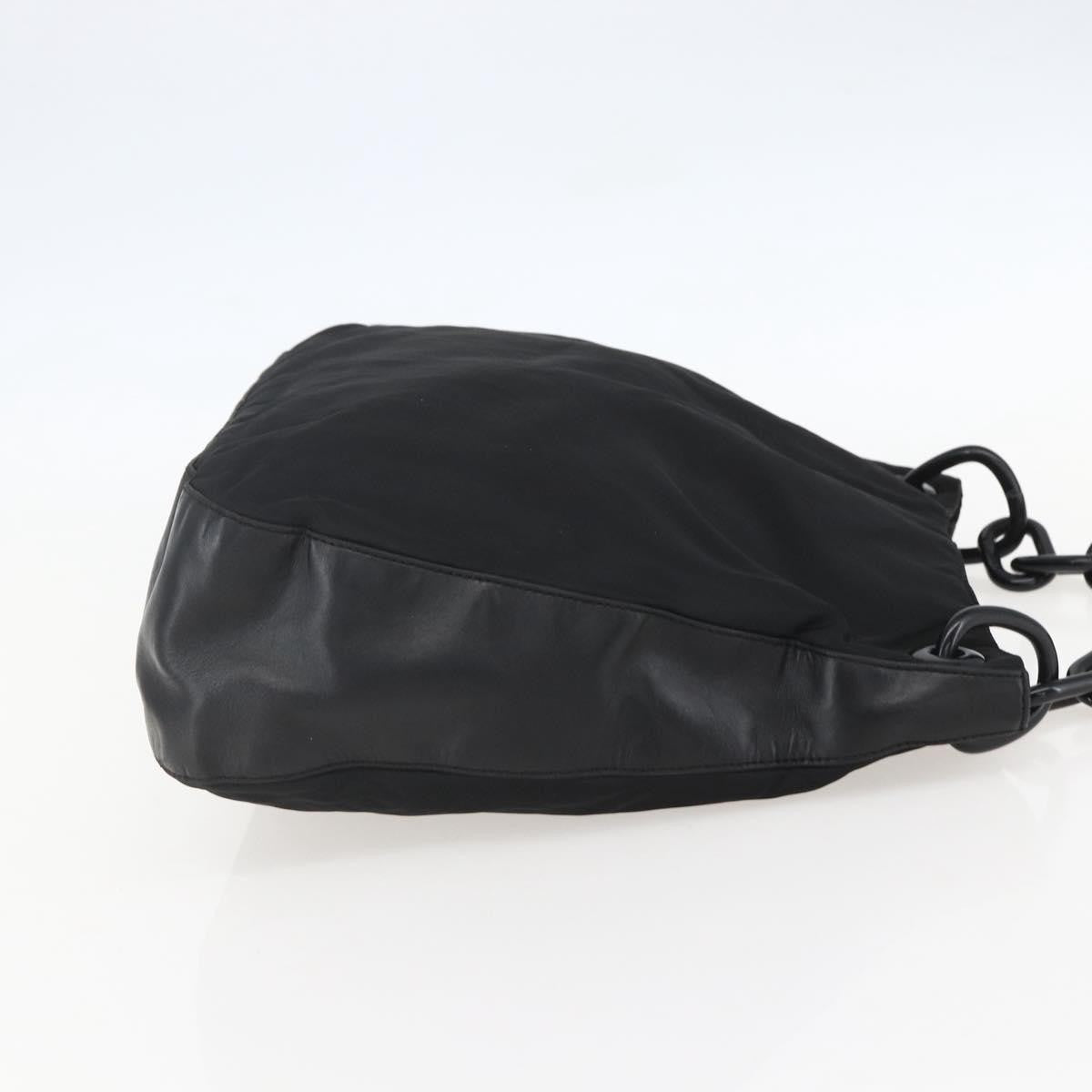 Prada Chain Tessuto Black Nylon Shoulder Bag Bag (Pre-Owned)
