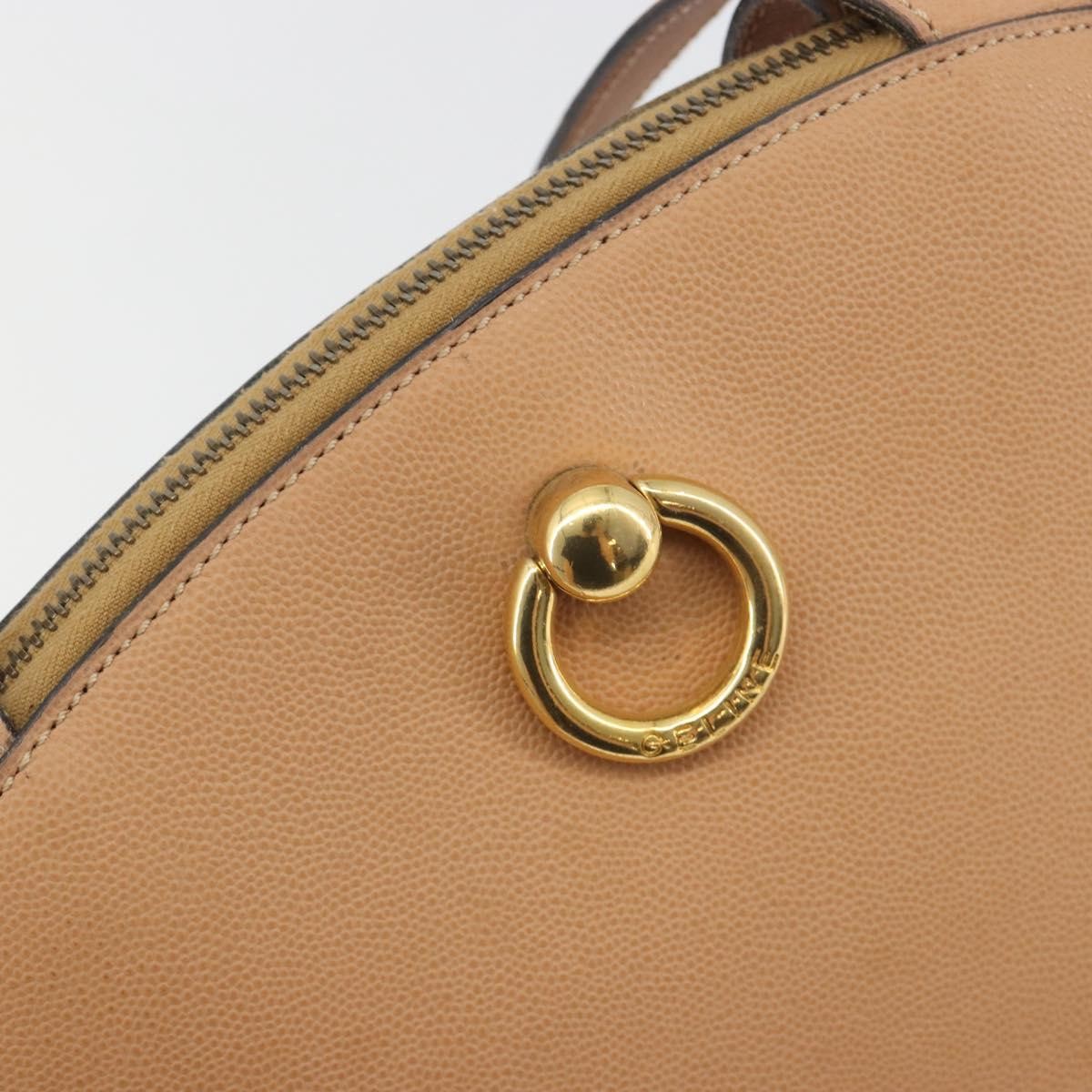 Celine Vintage Leather Beige Leather Shoulder Bag Bag (Pre-Owned)