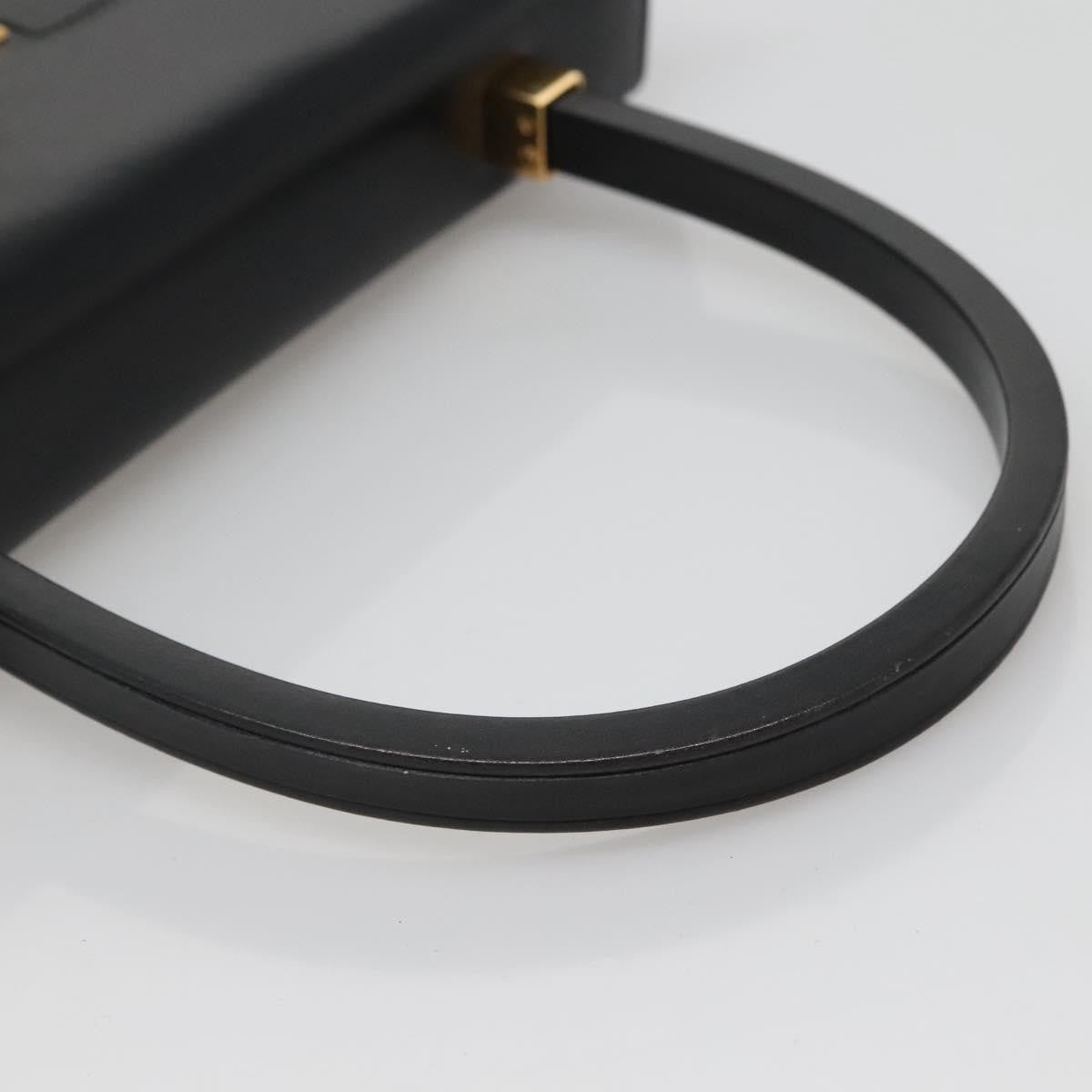 Gucci Vintage Leather Black Leather Handbag (Pre-Owned)