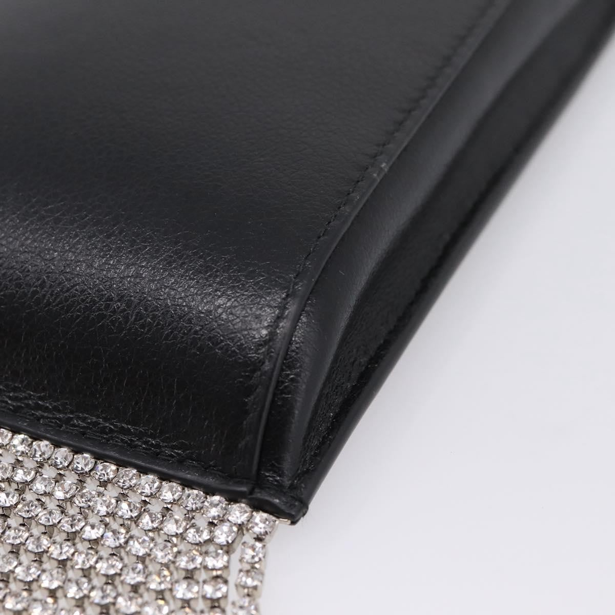 Miu Miu Shoulder Leather Black Leather Shoulder Bag Bag (Pre-Owned)