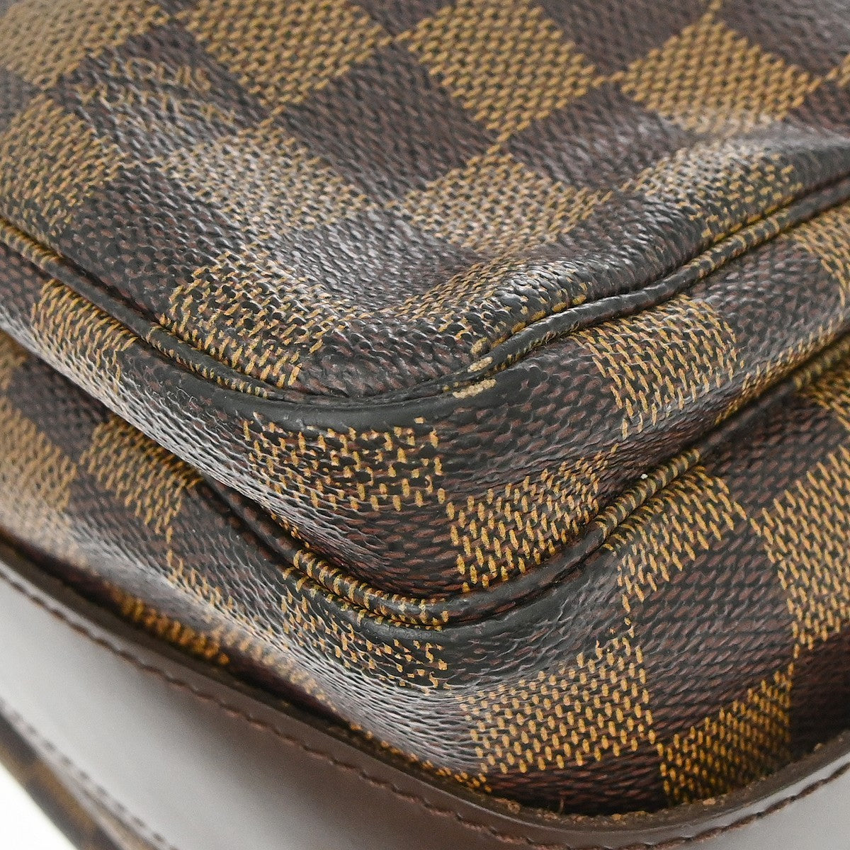 Louis Vuitton Naviglio Damier Brown Canvas Shoulder Bag Bag (Pre-Owned)