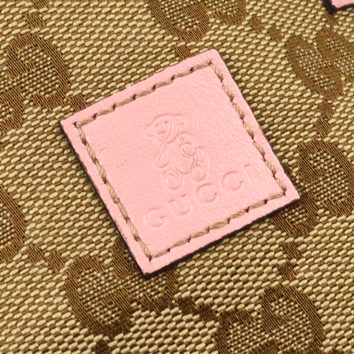 Gucci Kid's Web Gg Canvas Beige Canvas Tote Bag Bag (Pre-Owned)