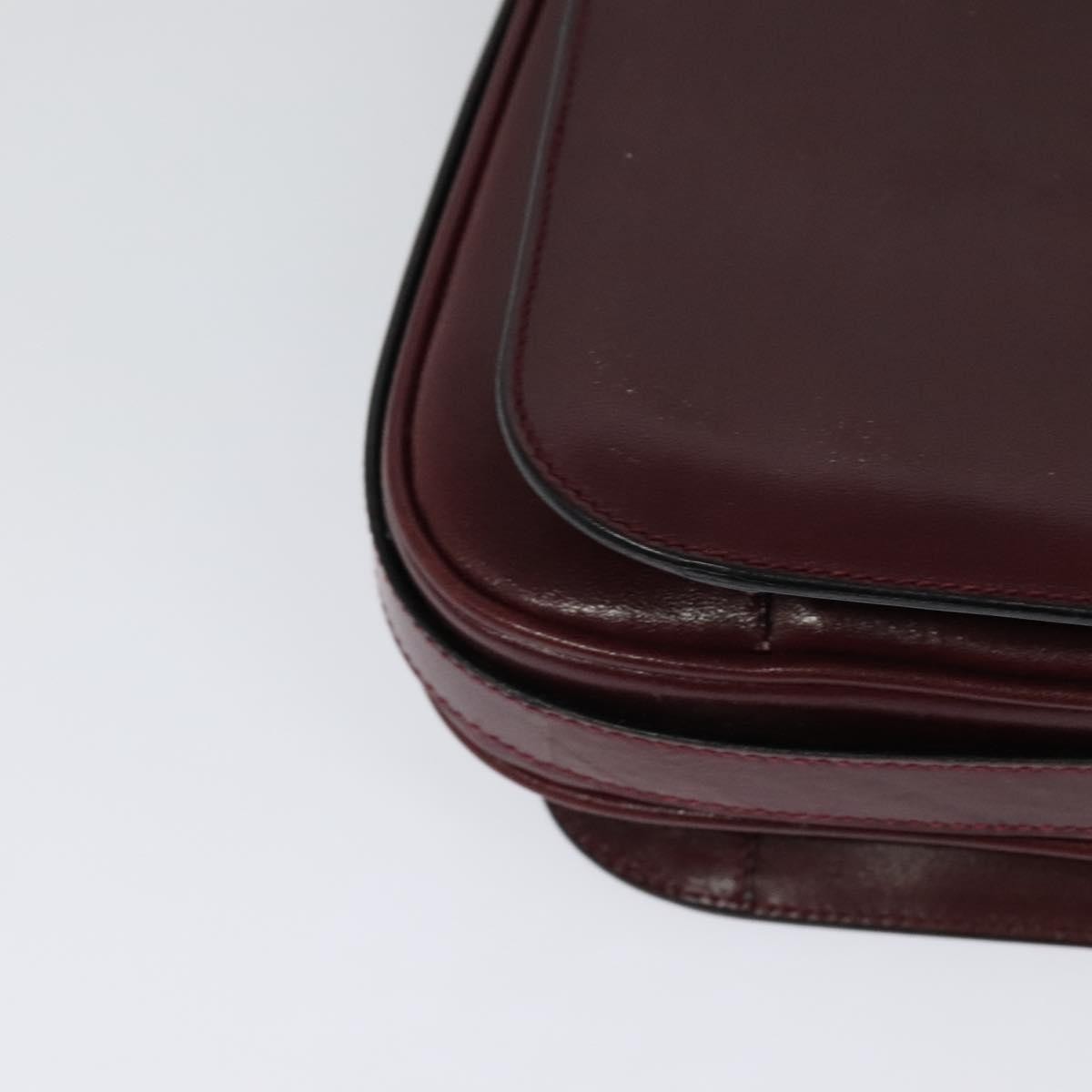 Bally Vintage Leather Burgundy Leather Shoulder Bag Bag (Pre-Owned)