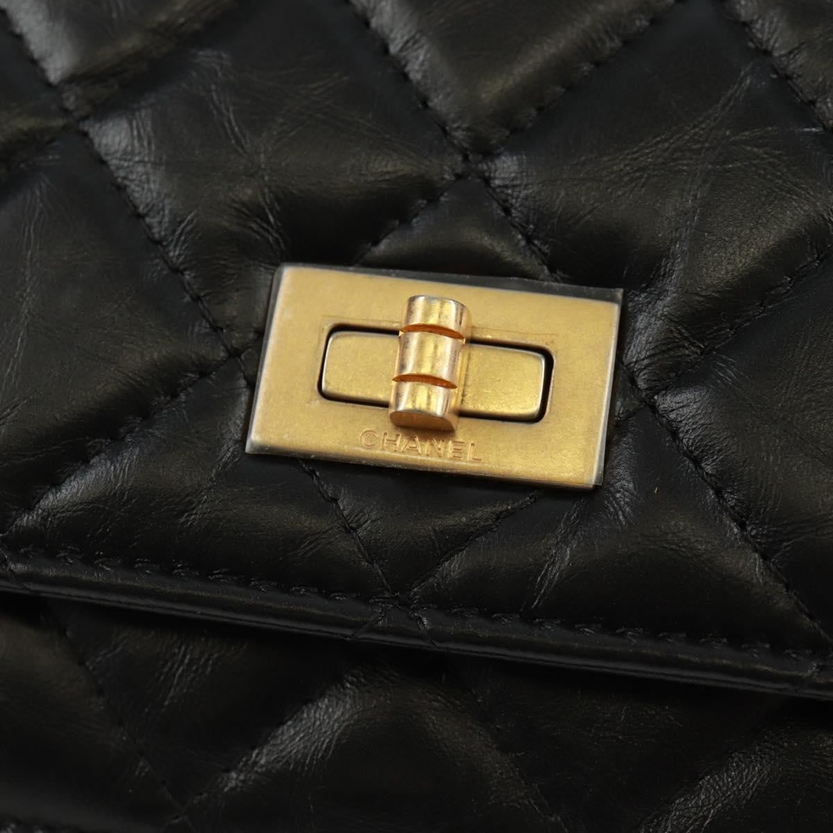 Chanel Lucky Charms Reissue 2.55 Flap Leather Black Leather Shoulder Bag Bag (Pre-Owned)