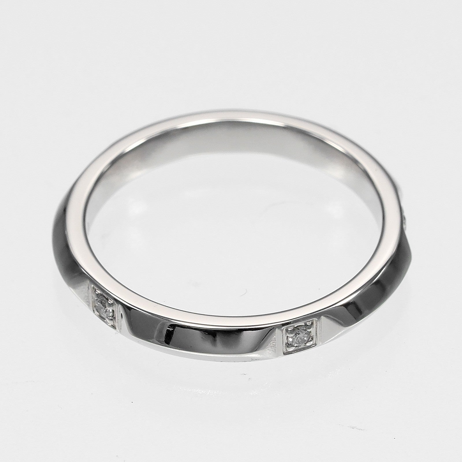 Tiffany & Co. True Band Platinum / 5Pdiamond Silver Platinum Ring Jewelry (Pre-Owned)