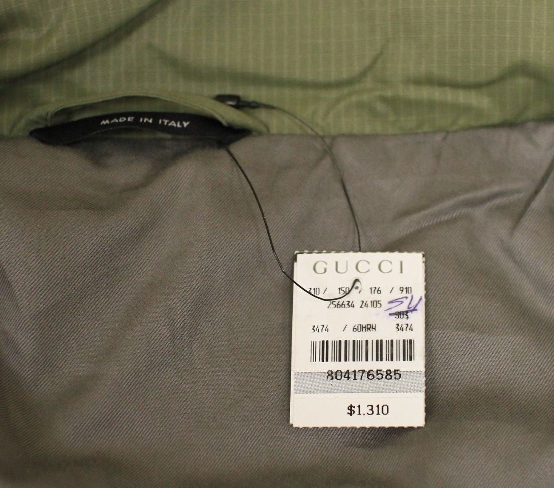 Gucci Men's Green Jacket With Padding