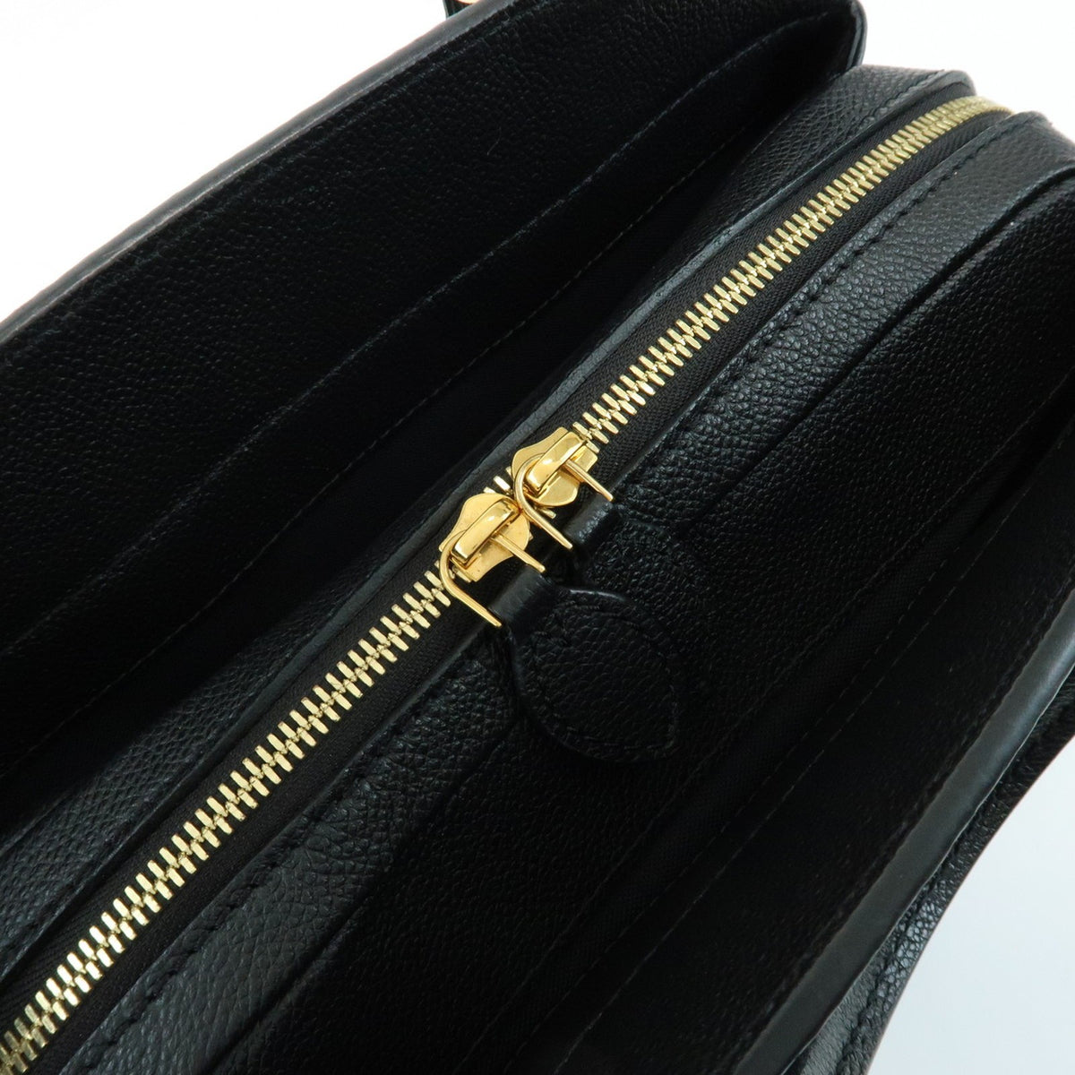 Louis Vuitton Vosges Whipstitch Monogram Empreinte Leather Black Leather Handbag (Pre-Owned)