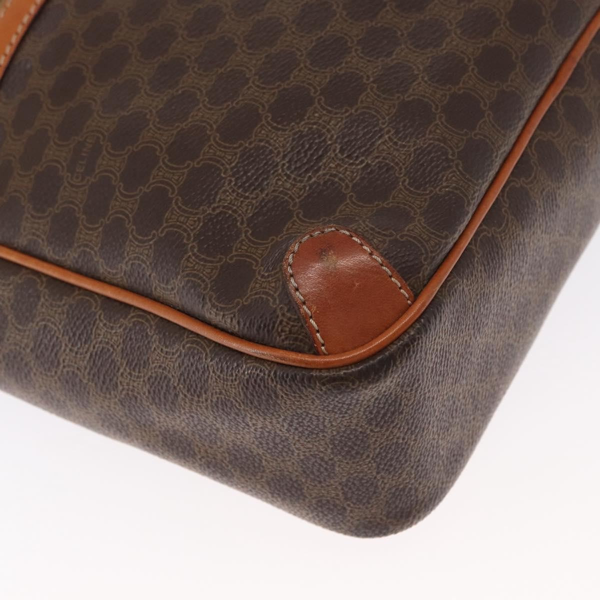 Celine Vintage Macadam Canvas And Leather Brown Pvc Shoulder Bag Bag (Pre-Owned)