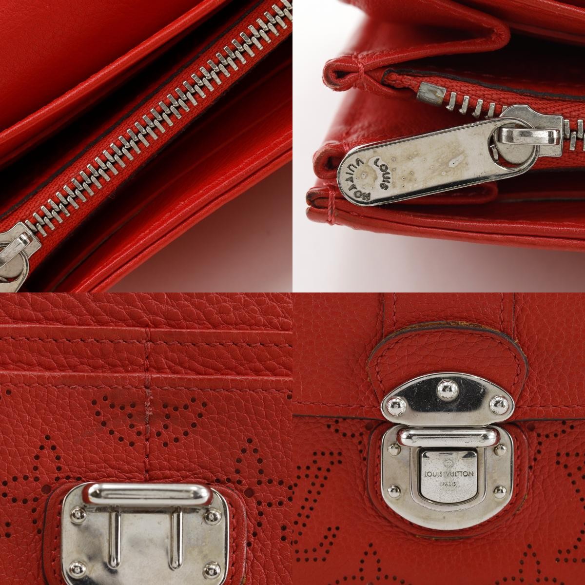 Louis Vuitton Iris Mahina Leather Red Leather Wallets Accessory (Pre-Owned)