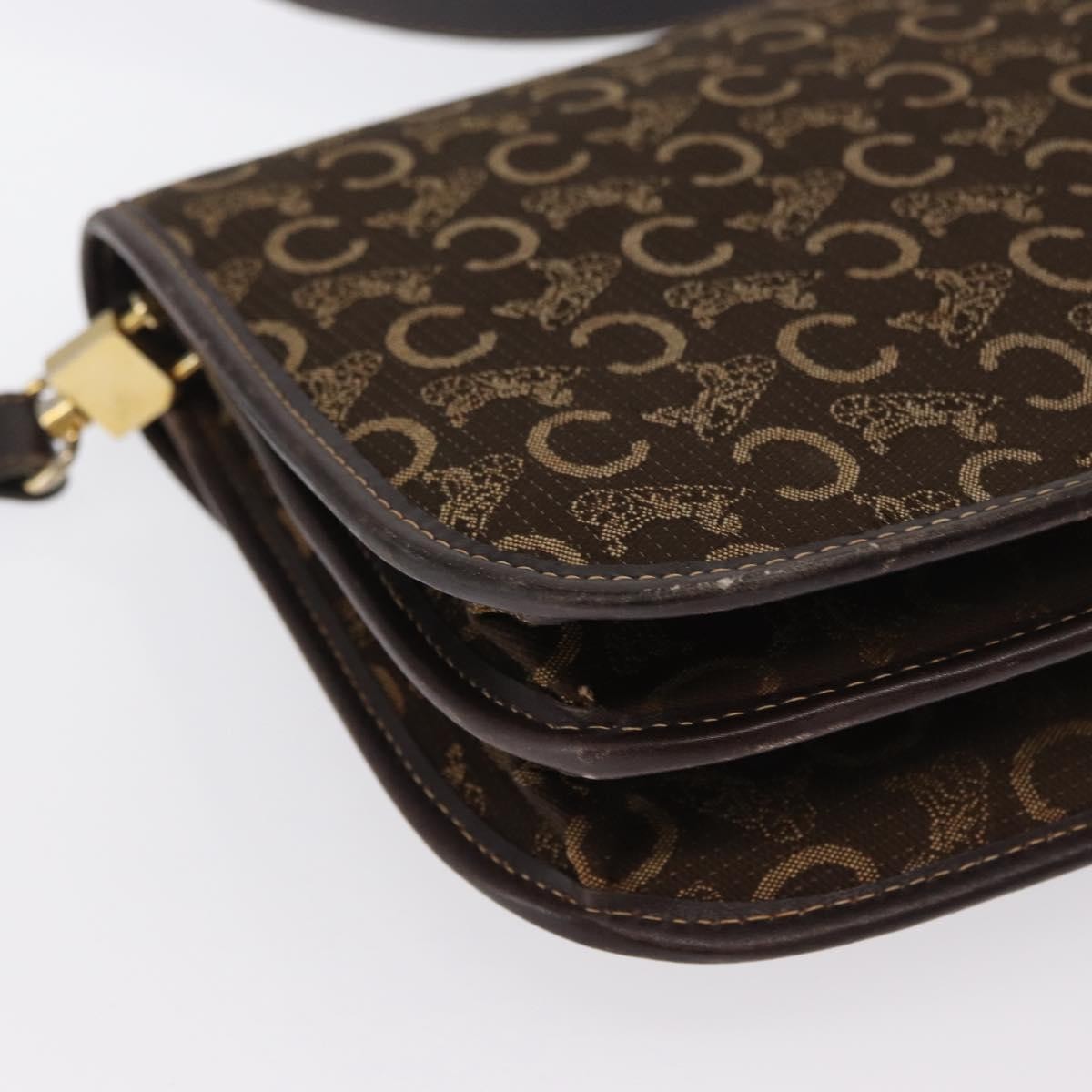 Celine C Sulky Canvas Brown Canvas Shoulder Bag Bag (Pre-Owned)