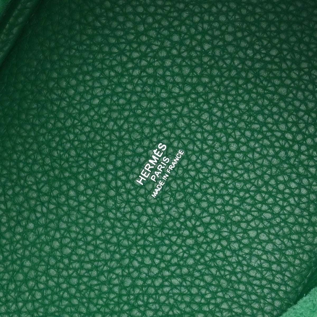 Hermes Picotin Lock Clemence Green Leather Handbag (Pre-Owned)