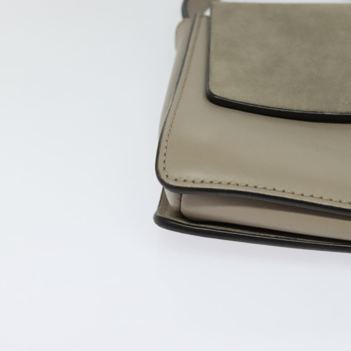 Chloe Faye Leather And Suede Beige Leather Shoulder Bag Bag (Pre-Owned)