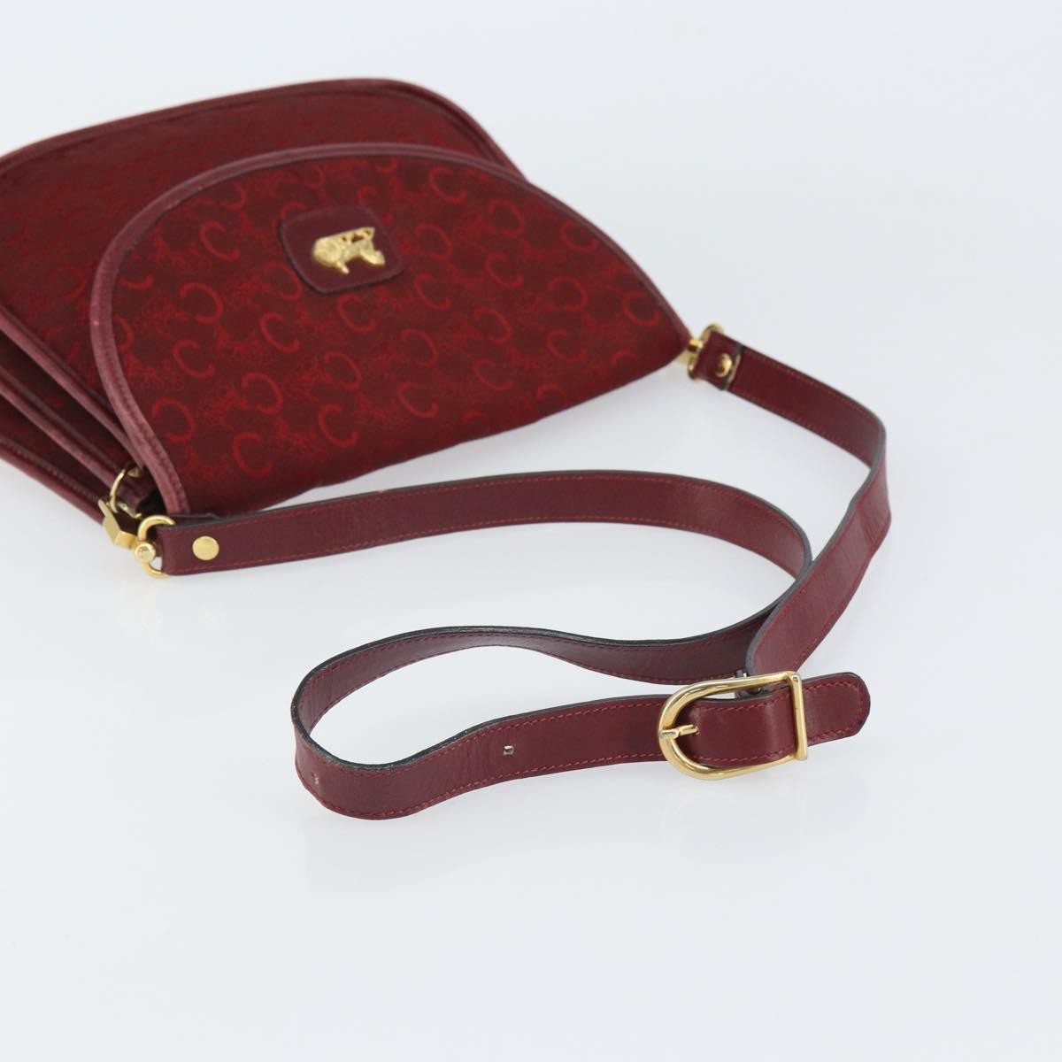 Celine C Sulky Canvas Red Canvas Shoulder Bag Bag (Pre-Owned)