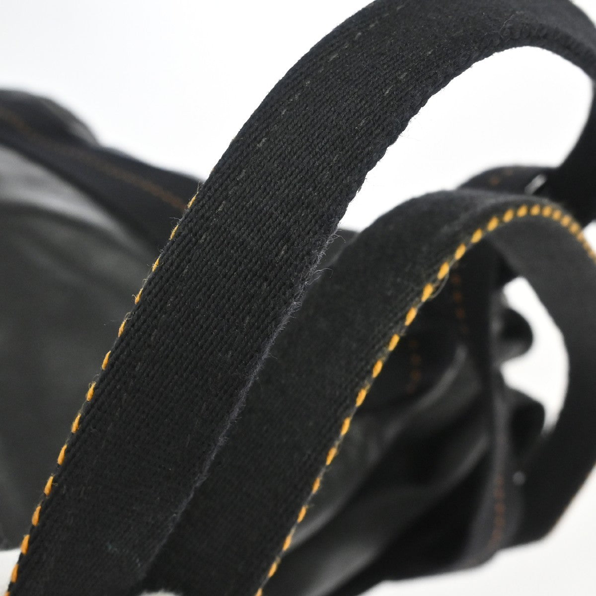 Hermes Caravan Tote Leather Black Leather Tote Bag Bag (Pre-Owned)