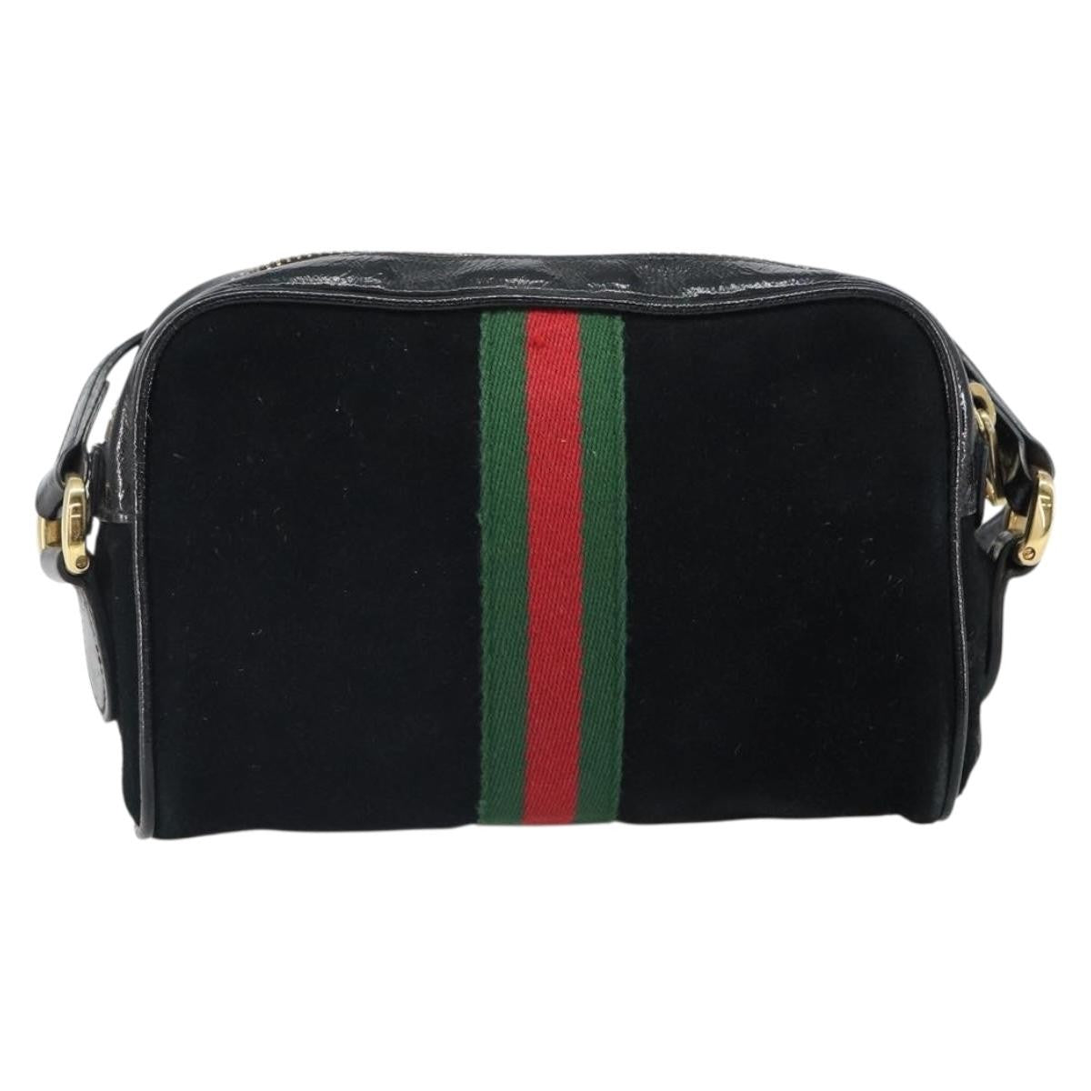 Gucci Ophidia Suede Black Suede Shoulder Bag Bag (Pre-Owned)