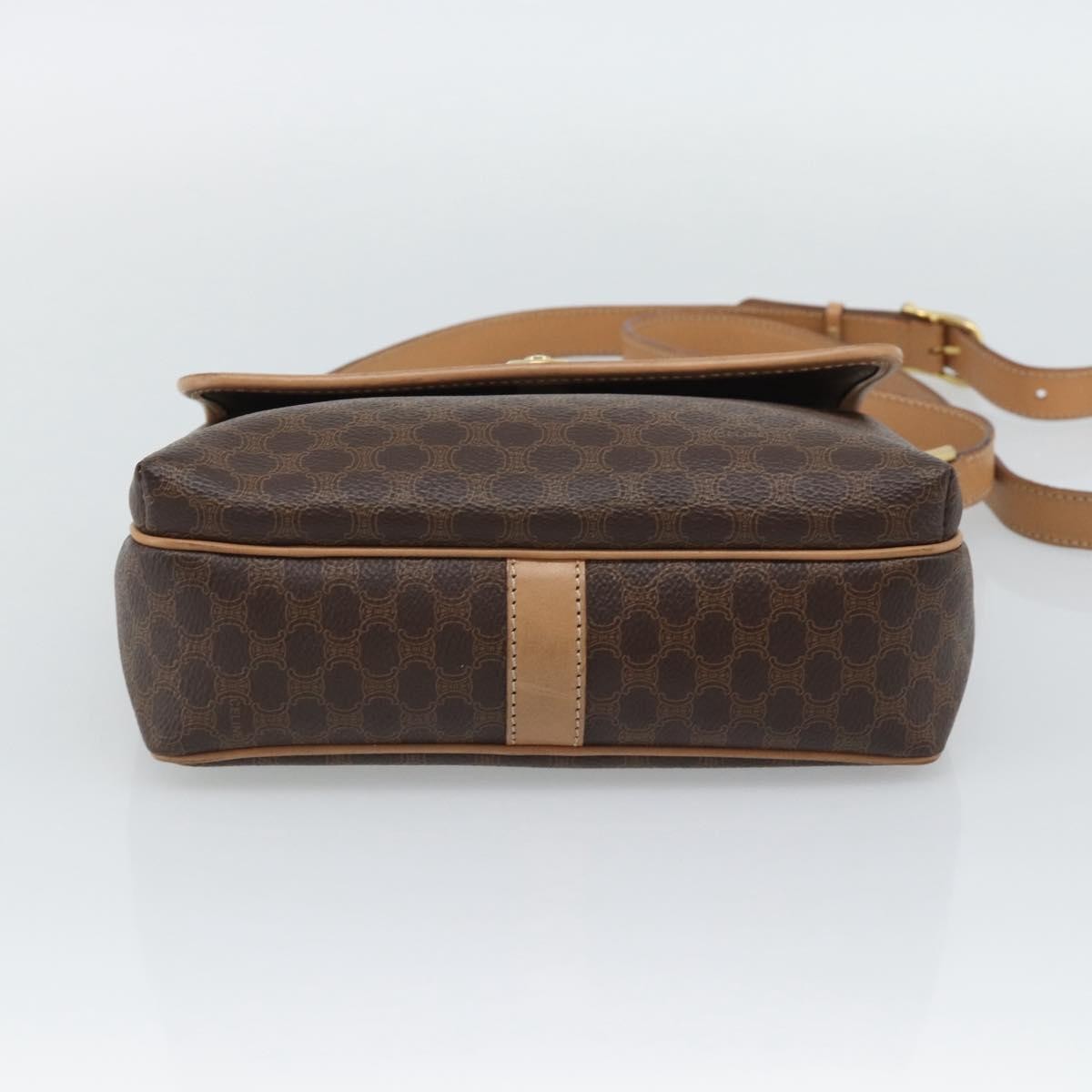 Celine Macadam Canvas Brown Canvas Shoulder Bag Bag (Pre-Owned)