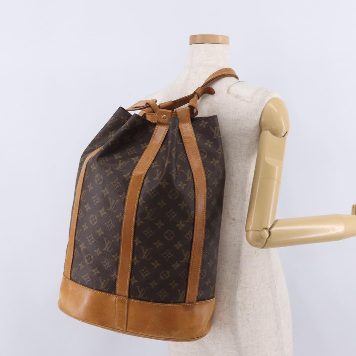 Louis Vuitton Randonnee Monogram Canvas Brown Canvas Backpack Bag (Pre-Owned)