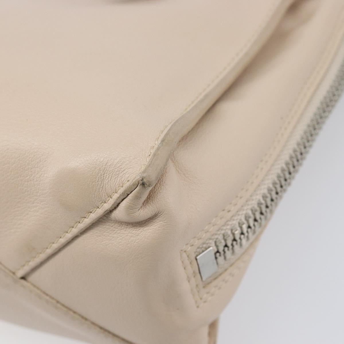 Balenciaga Papier A4 Zip Around Classic Studs Leather Gray Leather Handbag (Pre-Owned)