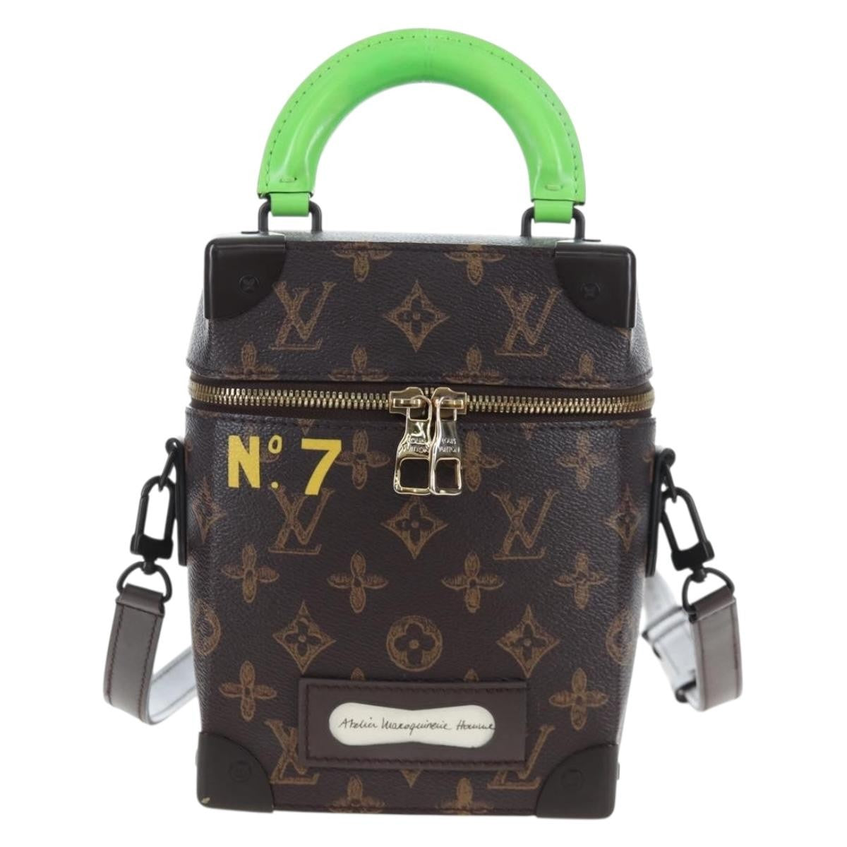 Louis Vuitton Vertical Box Trunk No.7 Trunk L'oeil Vintage Monogram Canvas Brown Canvas Handbag (Pre-Owned)