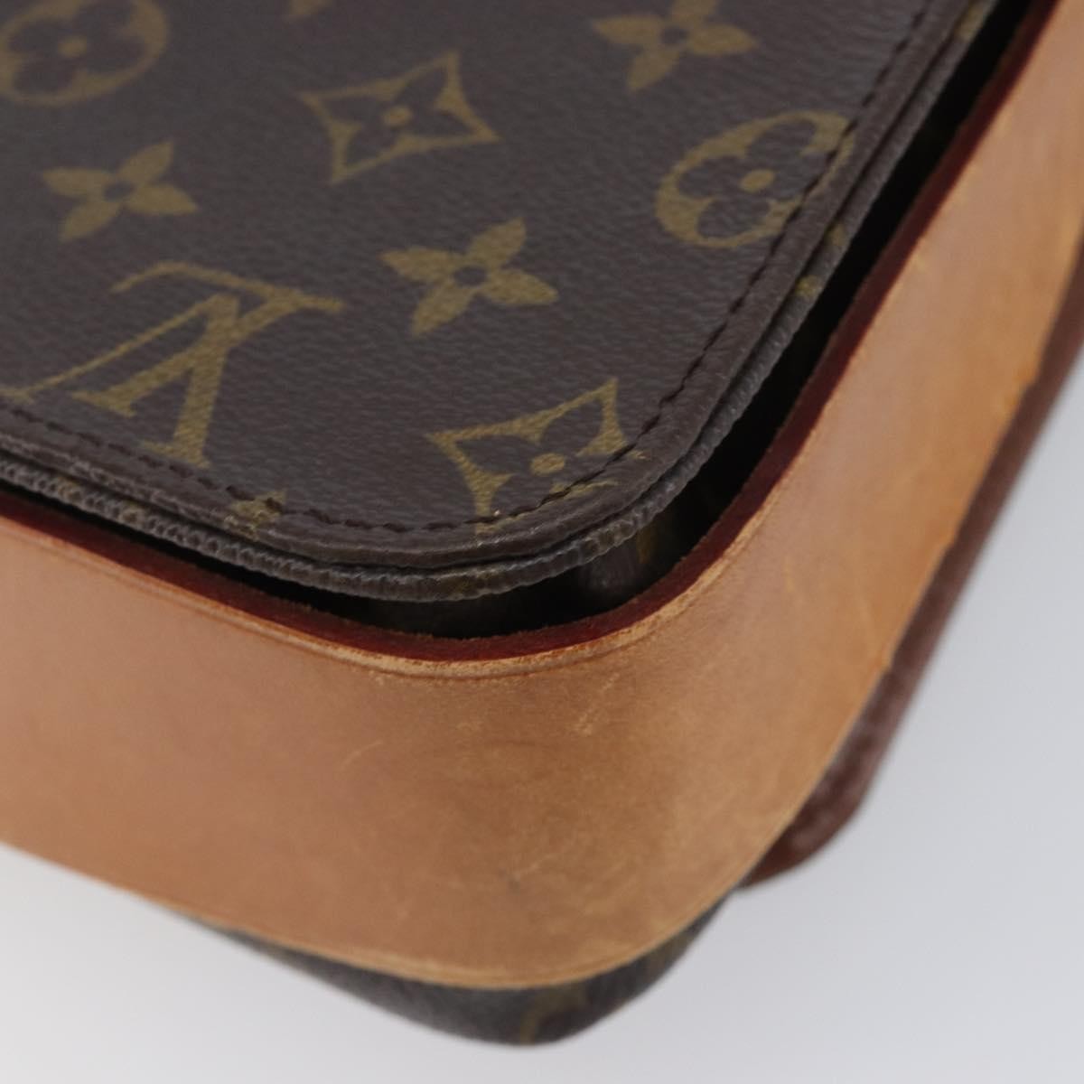 Louis Vuitton Cartouchiere Monogram Canvas Brown Canvas Handbag (Pre-Owned)