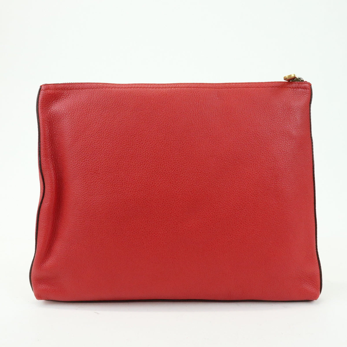 Gucci Logo Portfolio Printed Leather Red Leather Clutche & Pouche Bag (Pre-Owned)