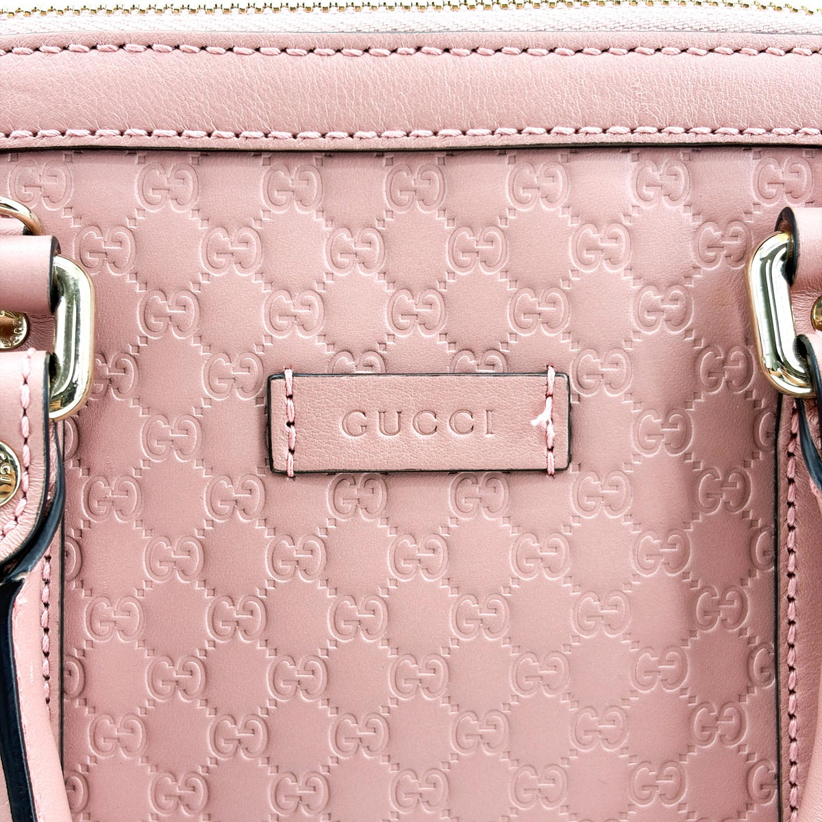 Gucci Convertible Dome Satchel Microguccissima Leather Pink Leather Handbag (Pre-Owned)