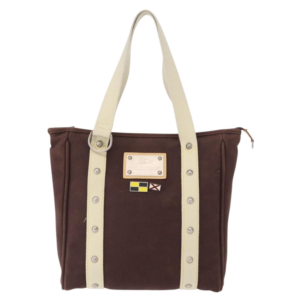 Louis Vuitton Antigua Tote Canvas Brown Canvas Tote Bag Bag (Pre-Owned)