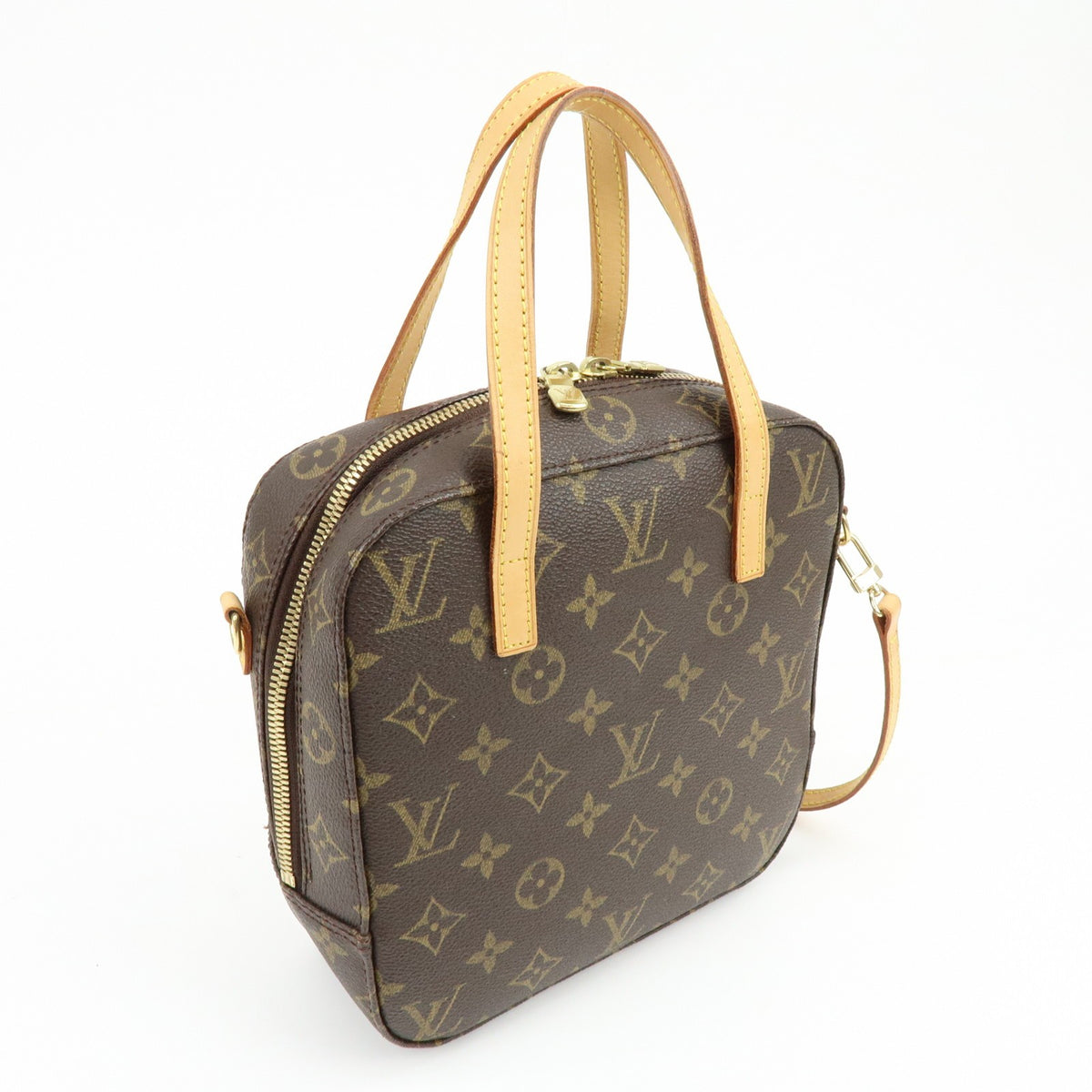 Louis Vuitton Spontini Monogram Canvas Brown Canvas Handbag (Pre-Owned)
