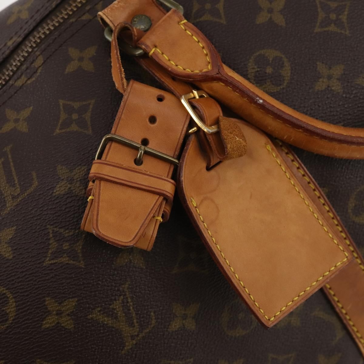 Louis Vuitton Keepall Bag Monogram Canvas Brown Canvas Travel Bag Bag (Pre-Owned)
