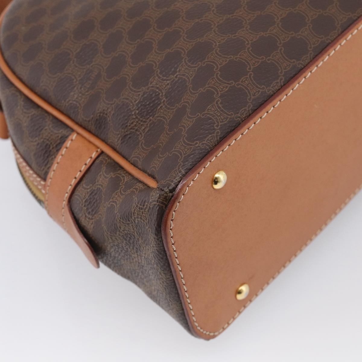 Celine C Macadam Canvas Brown Canvas Handbag (Pre-Owned)