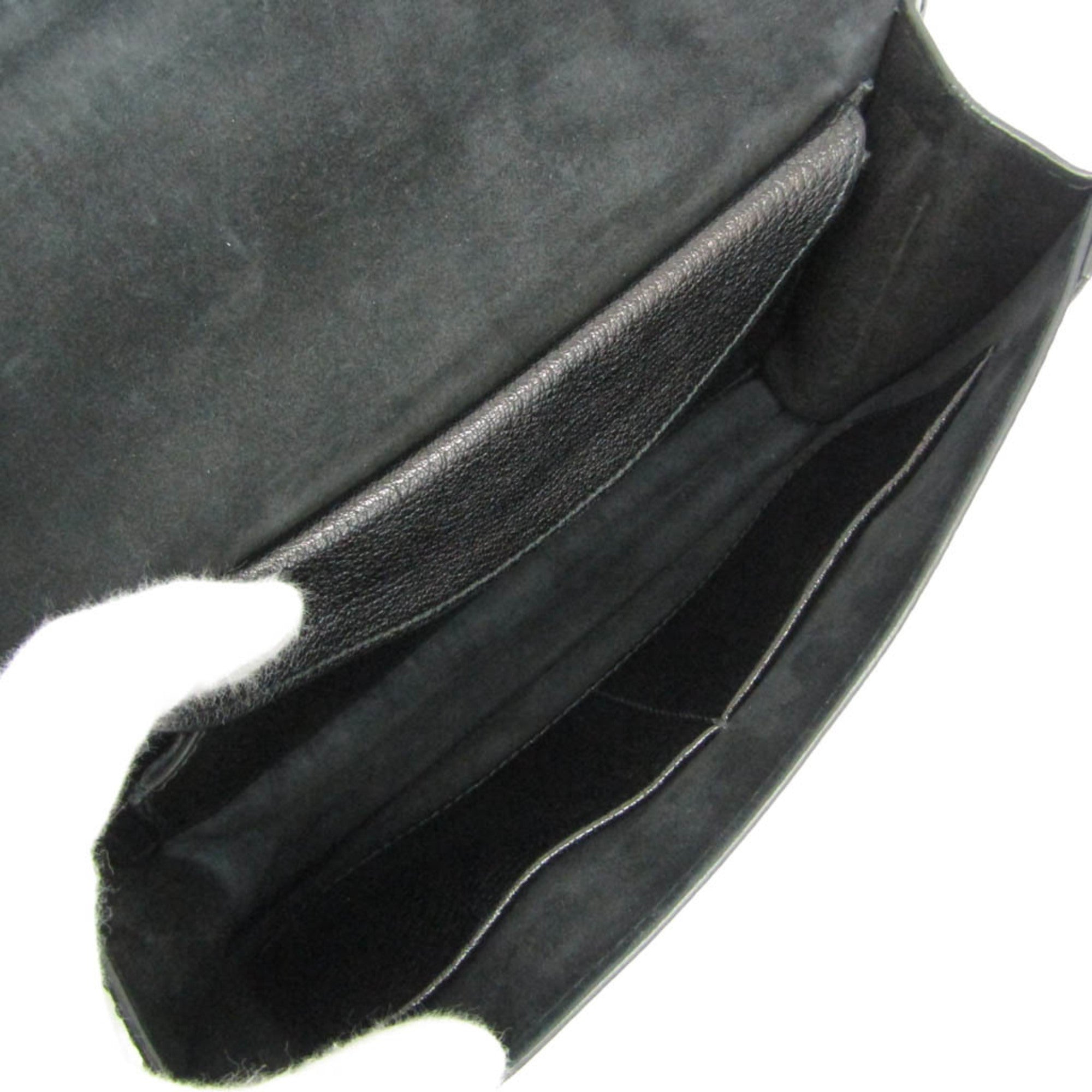 Christian Dior J'adior Flap Leather Black Leather Shoulder Bag Bag (Pre-Owned)