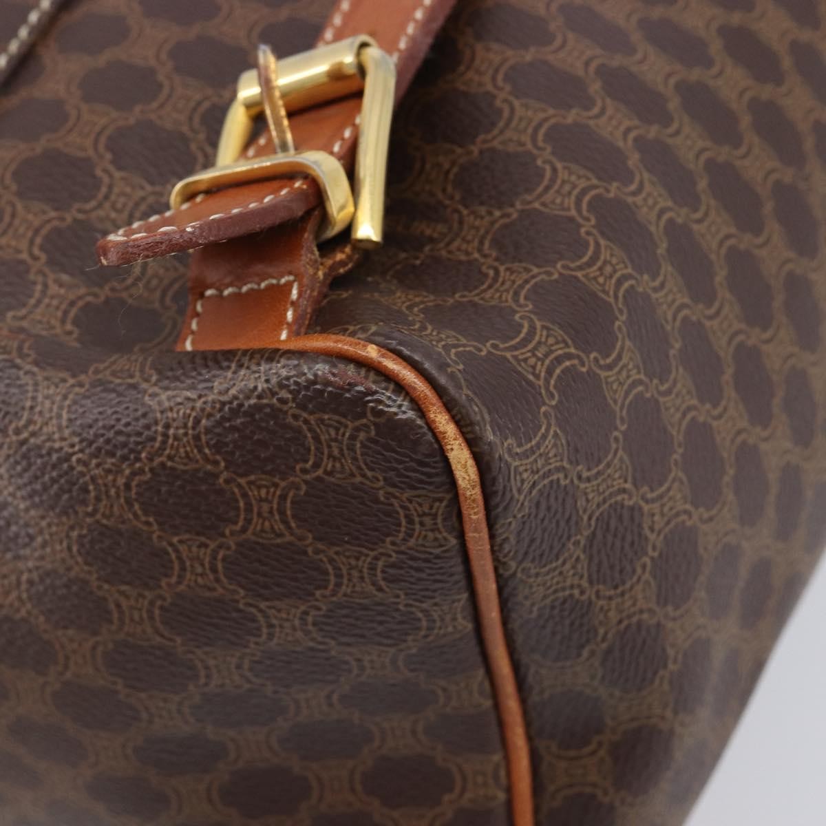 Celine Vintage Macadam Canvas Brown Canvas Backpack Bag (Pre-Owned)