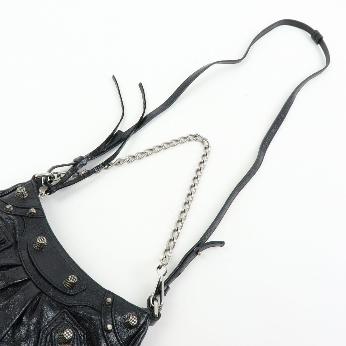 Balenciaga Le Cagole Giant Studs Chain Leather Black Leather Shoulder Bag Bag (Pre-Owned)
