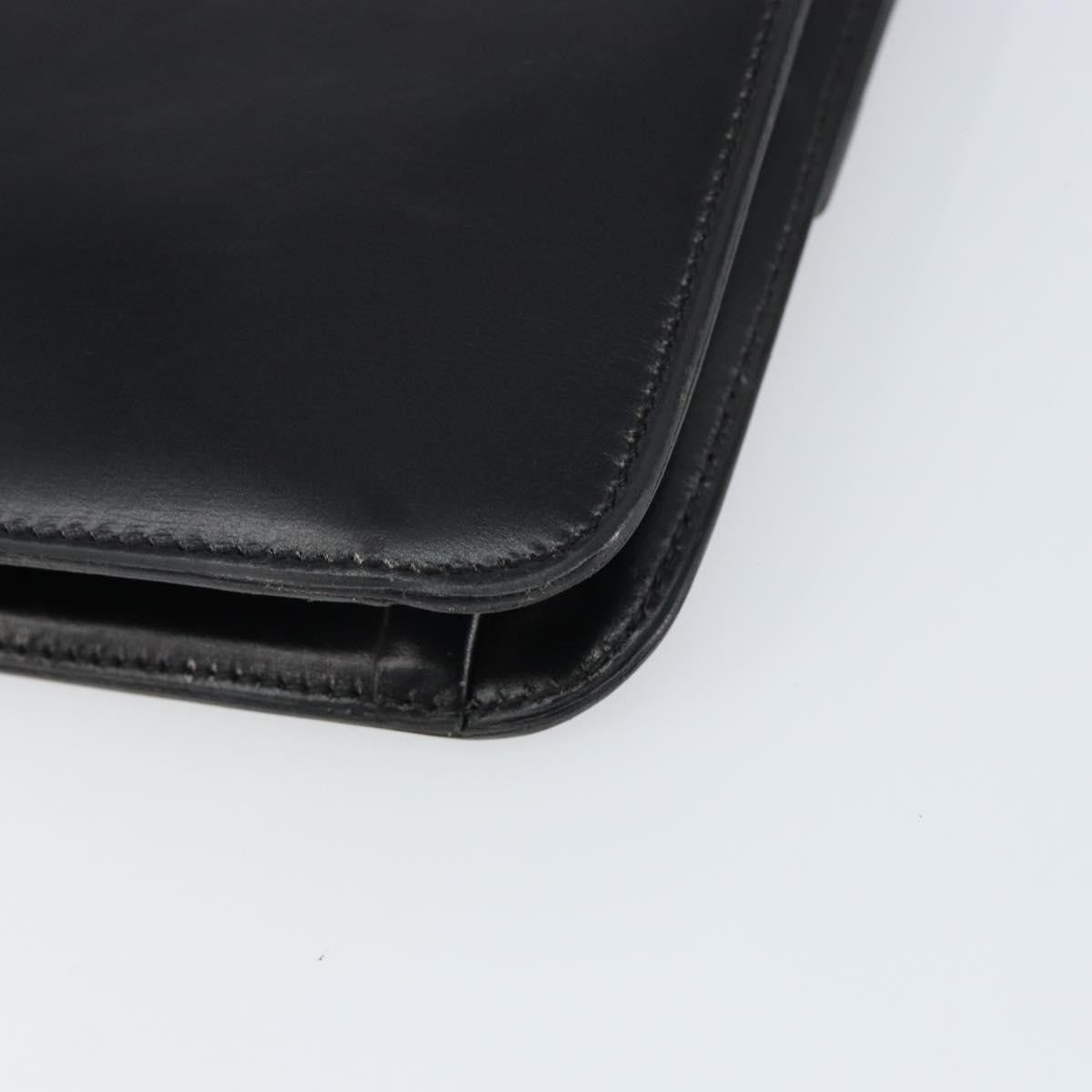 Christian Dior Vintage Leather Black Leather Shoulder Bag Bag (Pre-Owned)