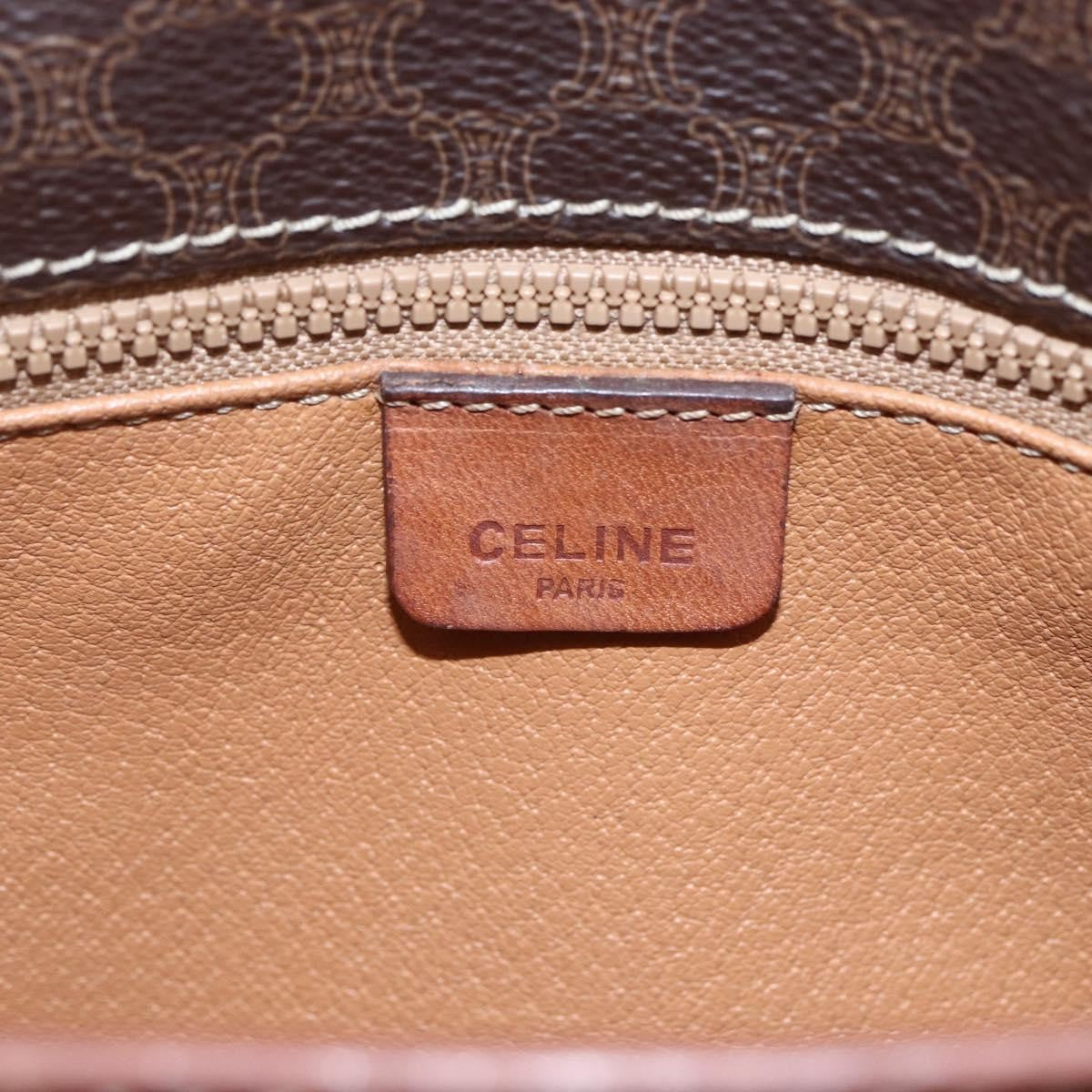 Celine Flap Shoulder Canvas Brown Canvas Shoulder Bag Bag (Pre-Owned)