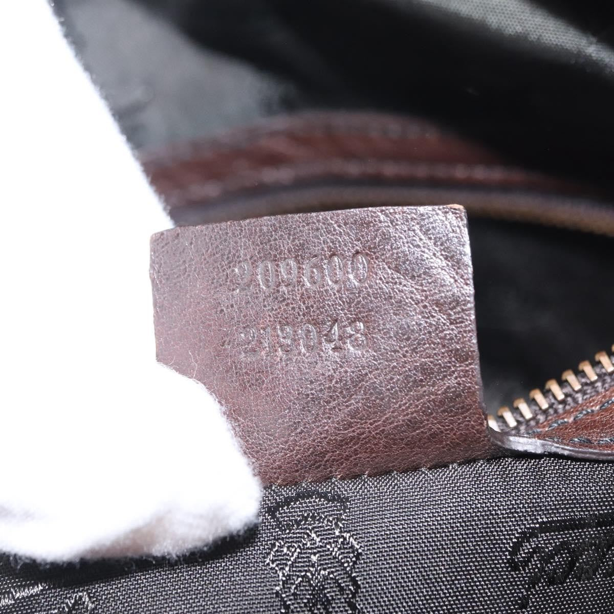Gucci Babouska Heart Dome Satchel Leather Black Leather Handbag (Pre-Owned)