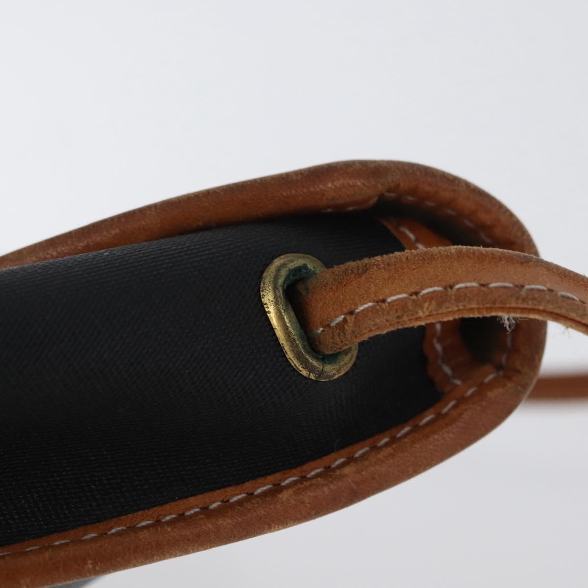 Christian Dior Vintage Canvas Black Canvas Shoulder Bag Bag (Pre-Owned)