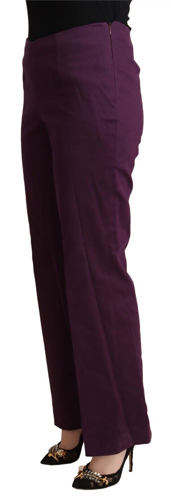 BENCIVENGA Elegant Violet High Waist Tapered Women's Pants