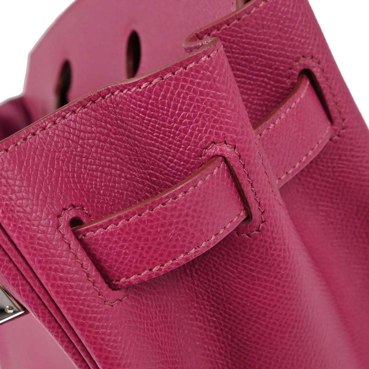 Hermes Birkin Red Epsom With Gold Hardware Pink Leather Handbag (Pre-Owned)