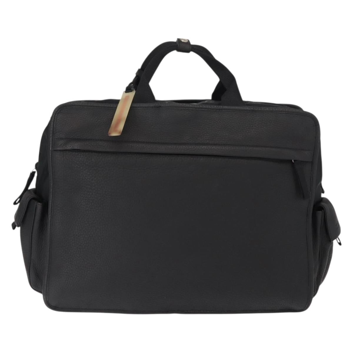 Prada Sport Nylon And Leather Black Nylon Briefcase Bag (Pre-Owned)