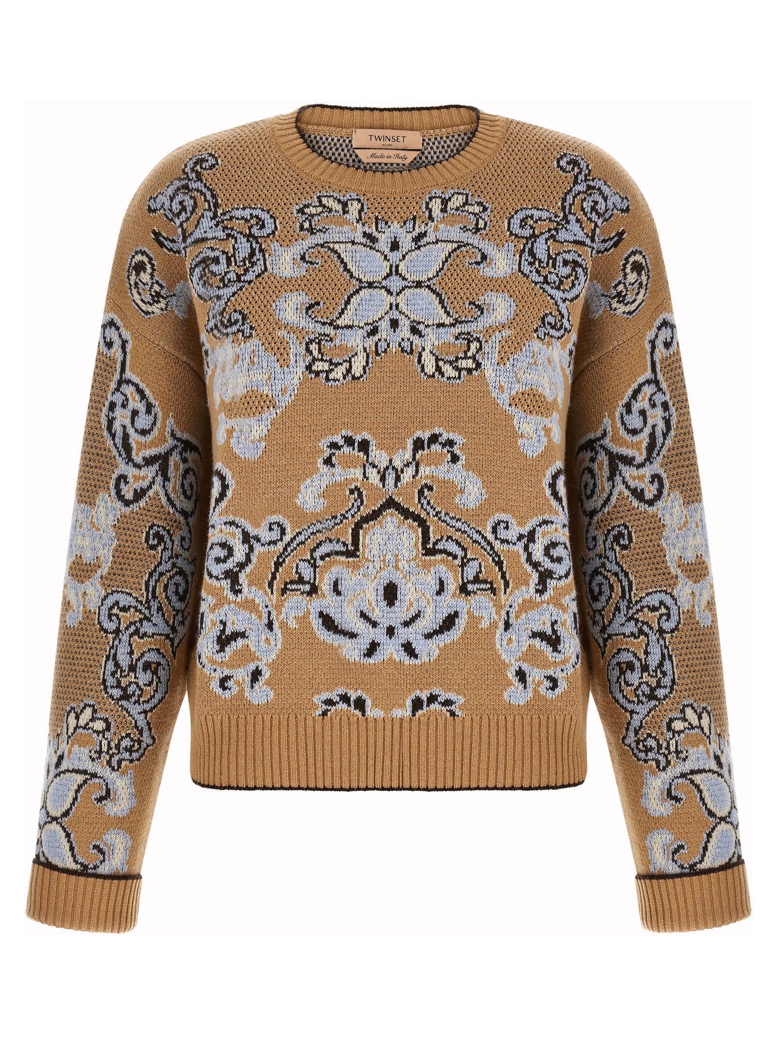Twin Set Women's Jacquard Wool Blend Sweater