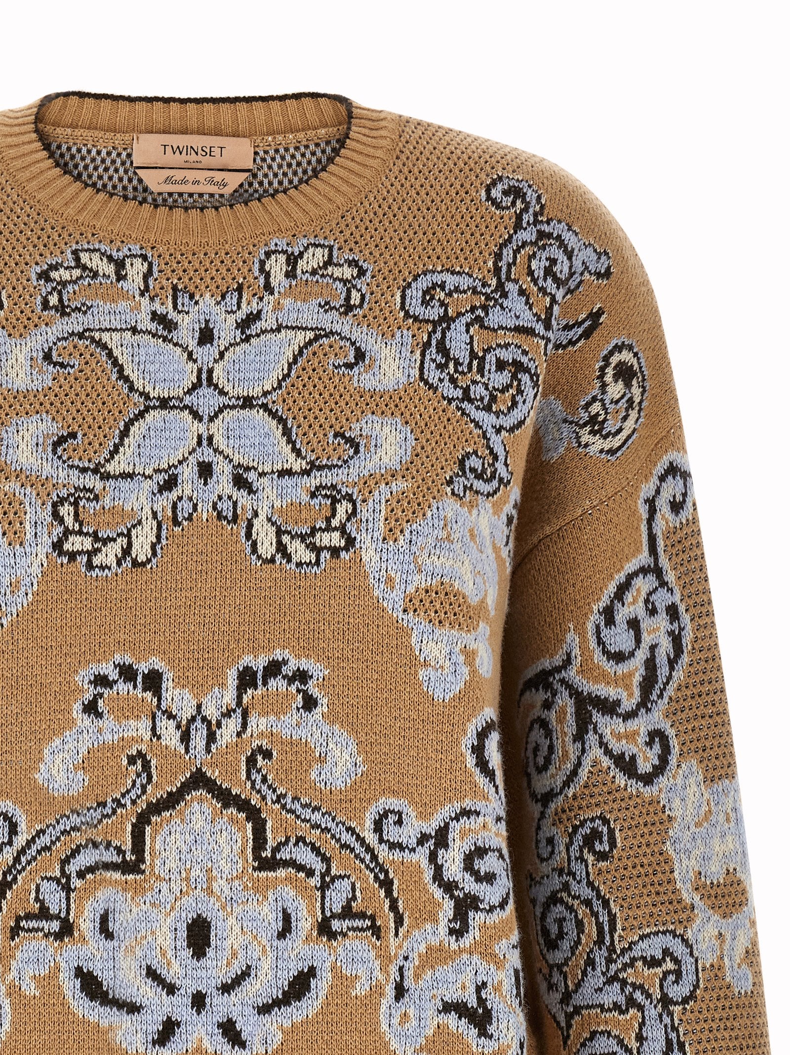 Twin Set Women's Jacquard Wool Blend Sweater