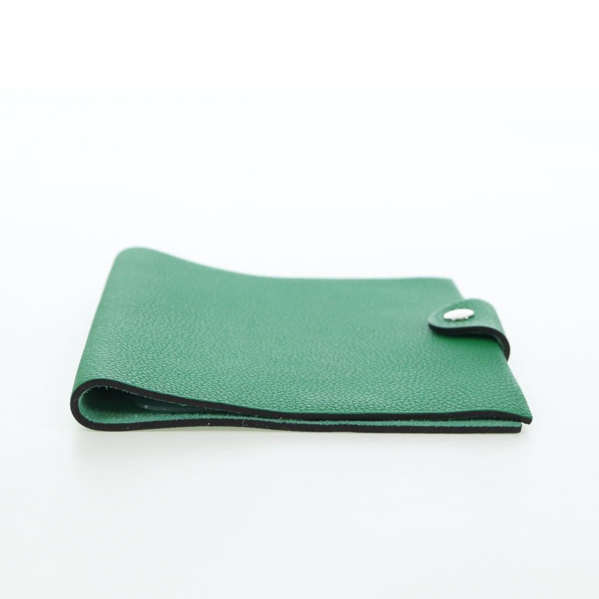 Hermes Ulysse Agenda Cover Leather Green Leather Wallets Accessory (Pre-Owned)