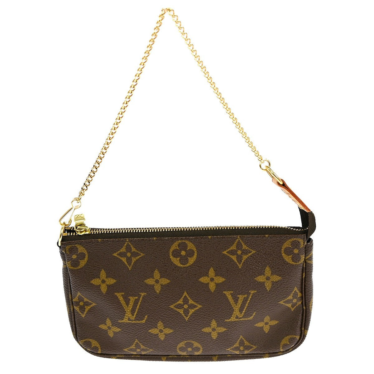 Louis Vuitton Mini Pochette Accessoires Canvas Brown Canvas Clutche & Pouche Bag (Pre-Owned)