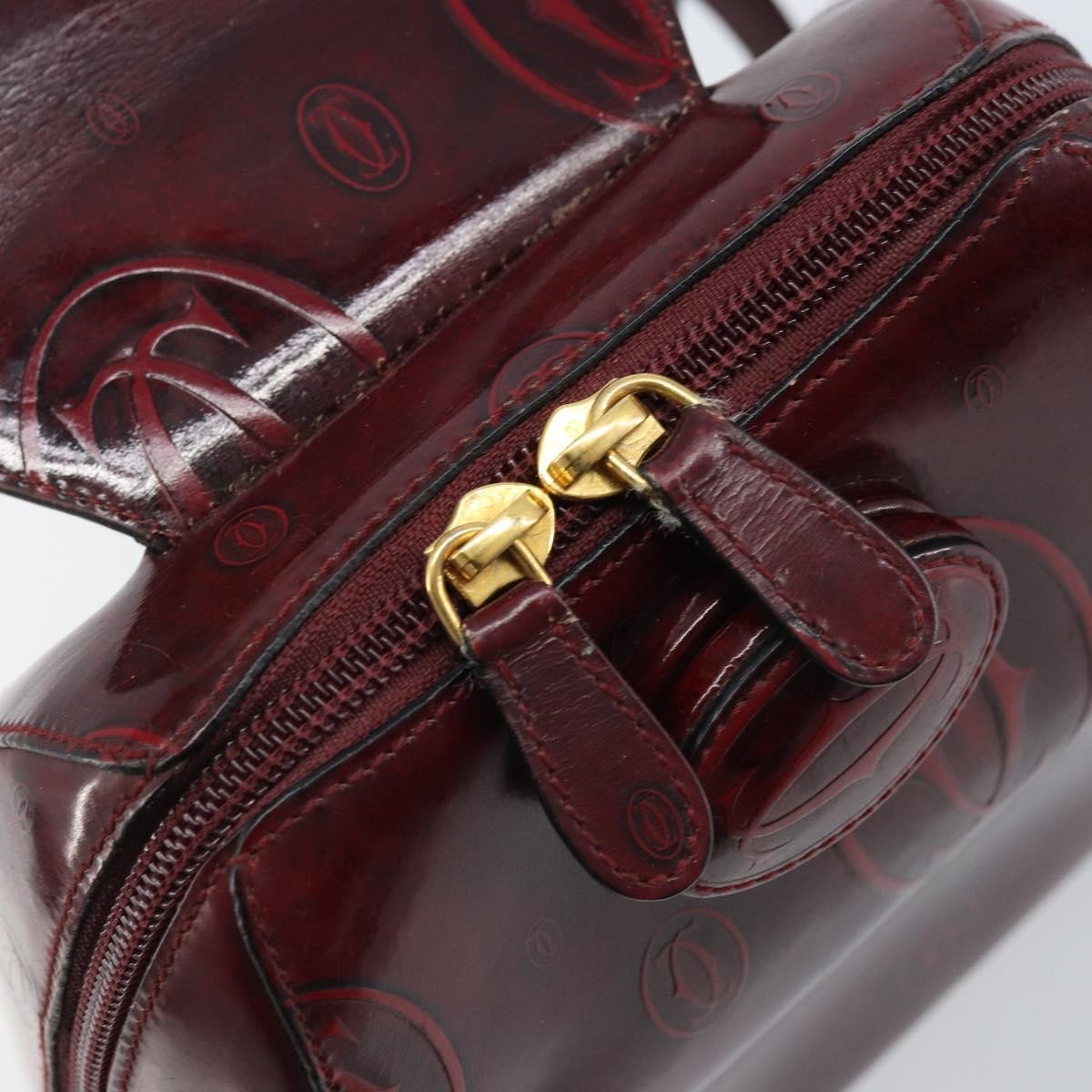 Cartier Happy Birthday Patent Leather Burgundy Patent_Leather Backpack Bag (Pre-Owned)