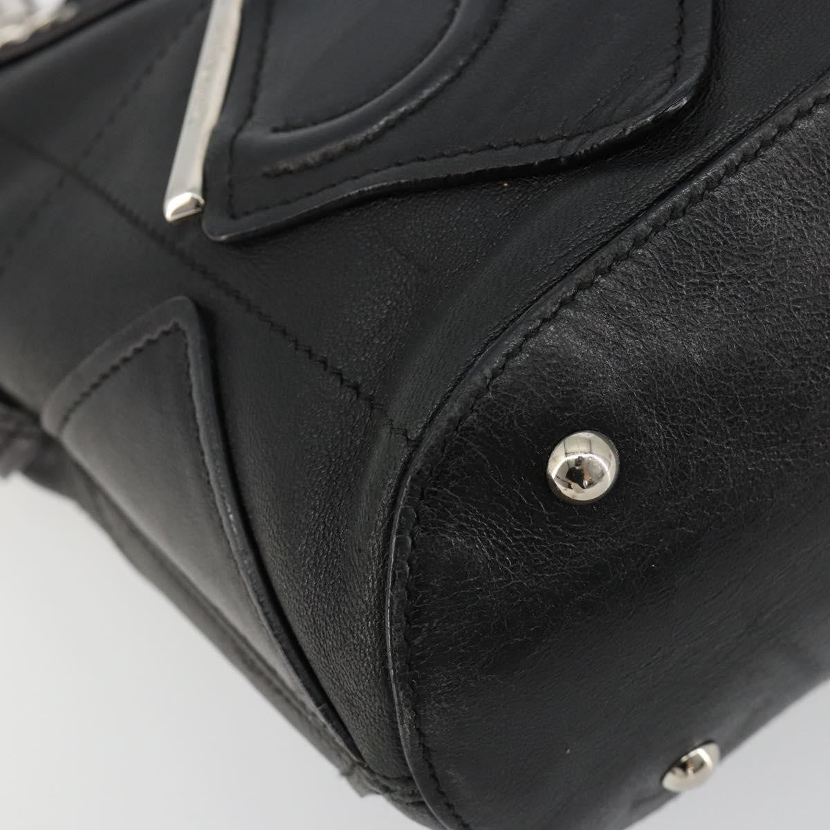 Salvatore Ferragamo Vintage Leather Black Leather Handbag (Pre-Owned)
