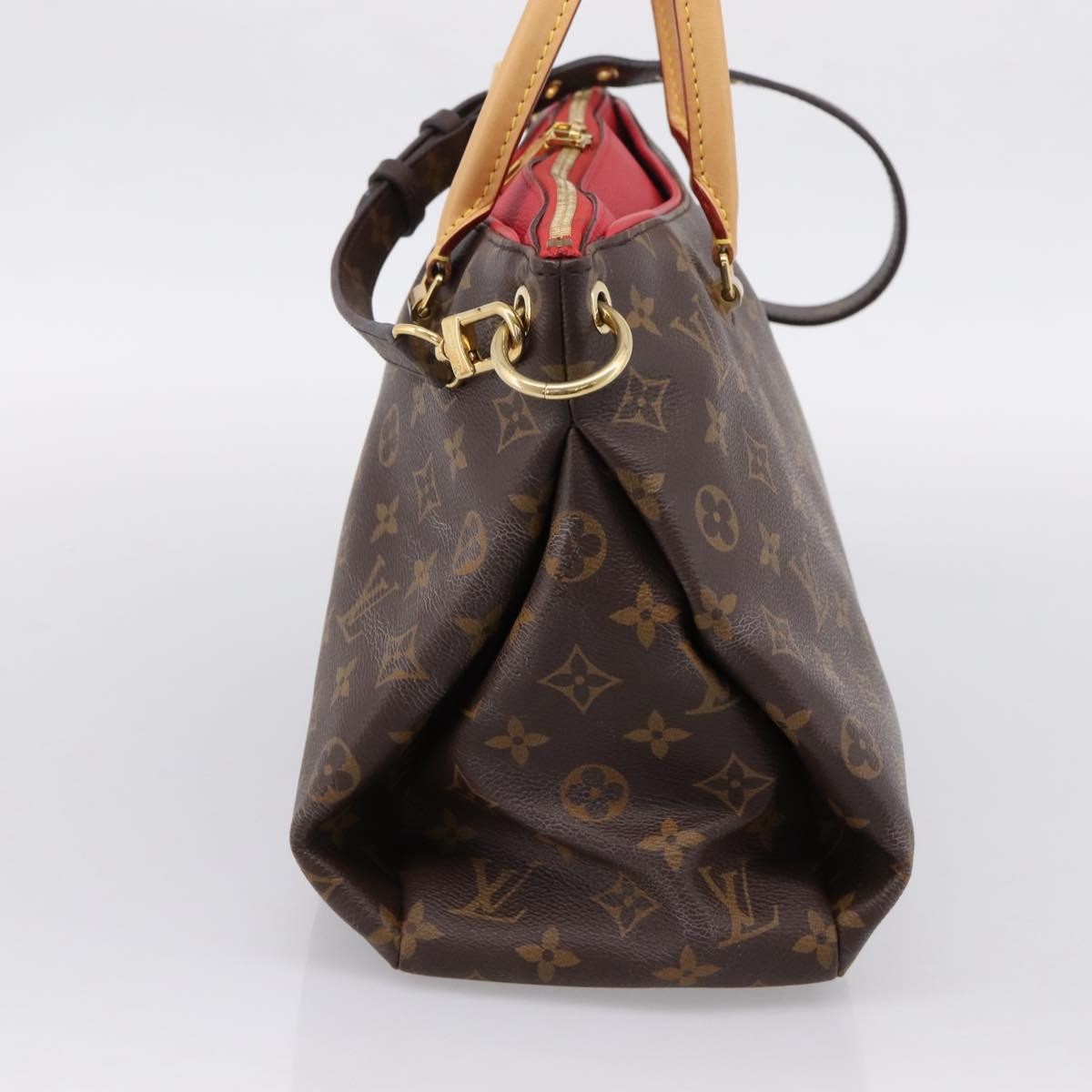 Louis Vuitton Pallas Monogram Canvas With Leather Brown Canvas Tote Bag Bag (Pre-Owned)