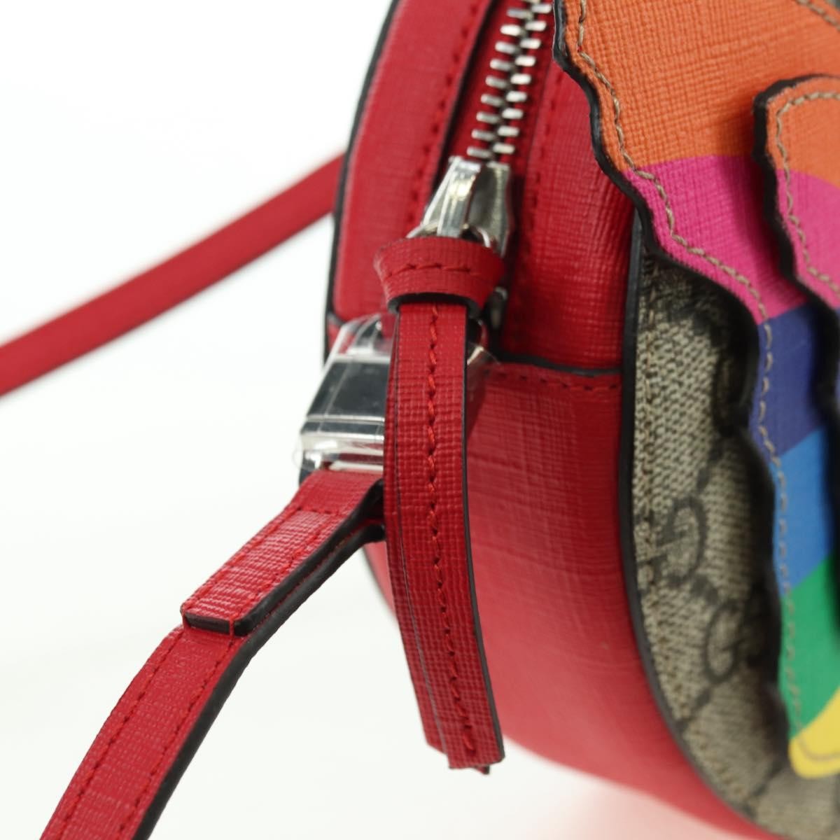 Gucci Kids Gg Supreme Rainbow Butterfly Gg Canvas Beige Pvc Shoulder Bag Bag (Pre-Owned)