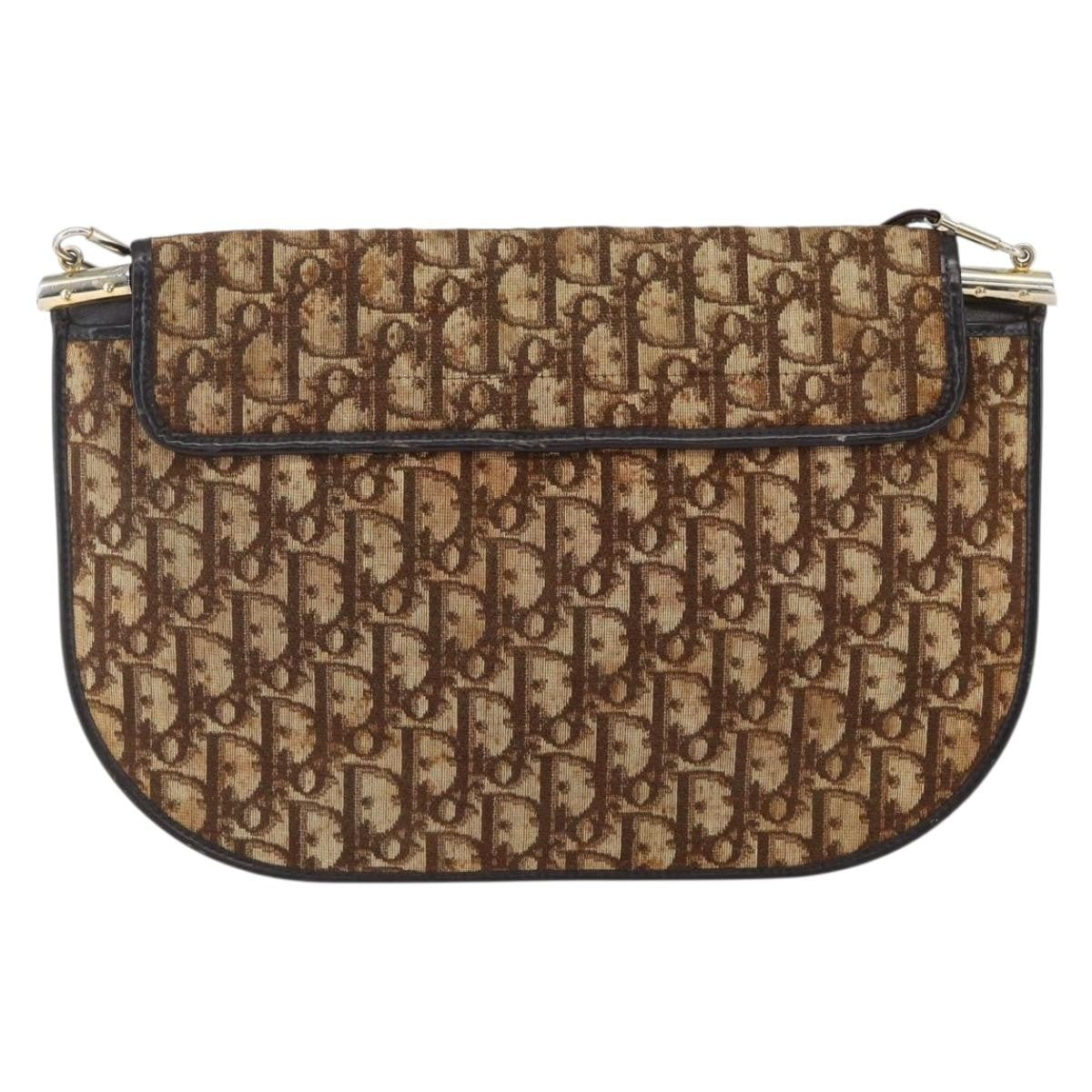 Christian Dior Vintage Trotter Canvas Brown Canvas Shoulder Bag Bag (Pre-Owned)