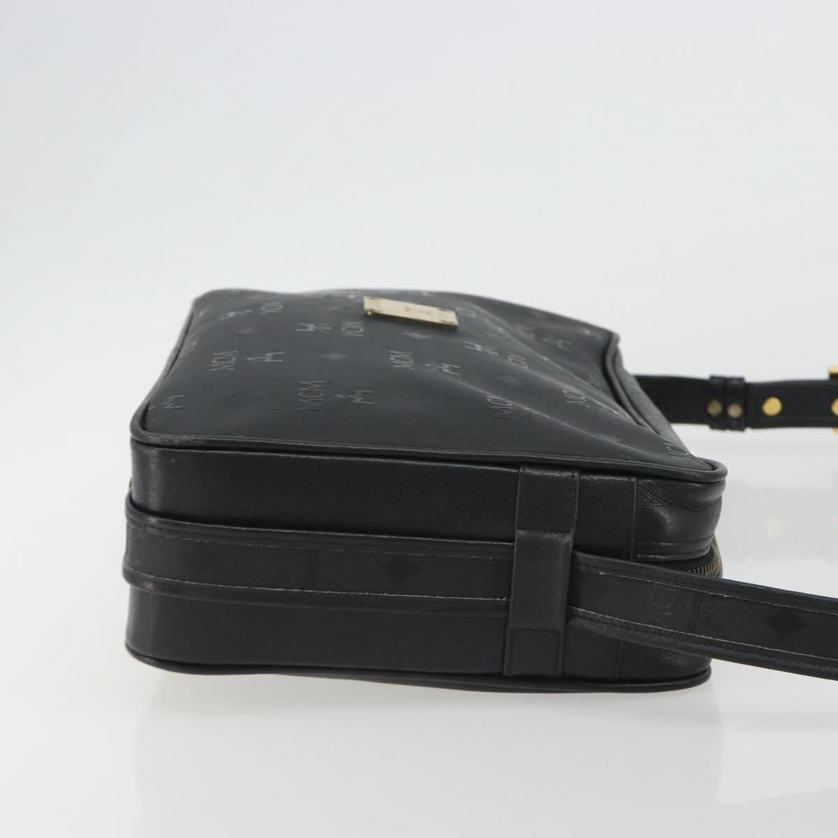 MCM Vintage Vicetos Pvc Leather Black Canvas Shoulder Bag Bag (Pre-Owned)